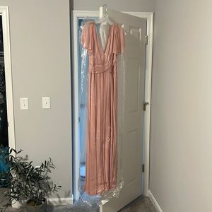NEVER WORN, TAGS STILL ON. David’s bridal “ballet” pink bridesmaid dress size 6